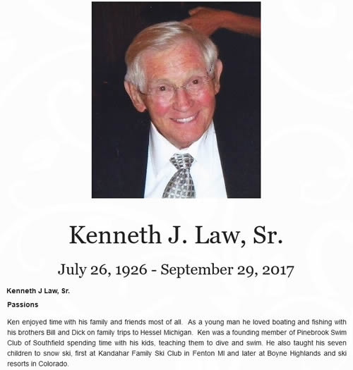 Pinebrook Swim Club - 2017 Death Notice Of Founding Member - Abridged (newer photo)